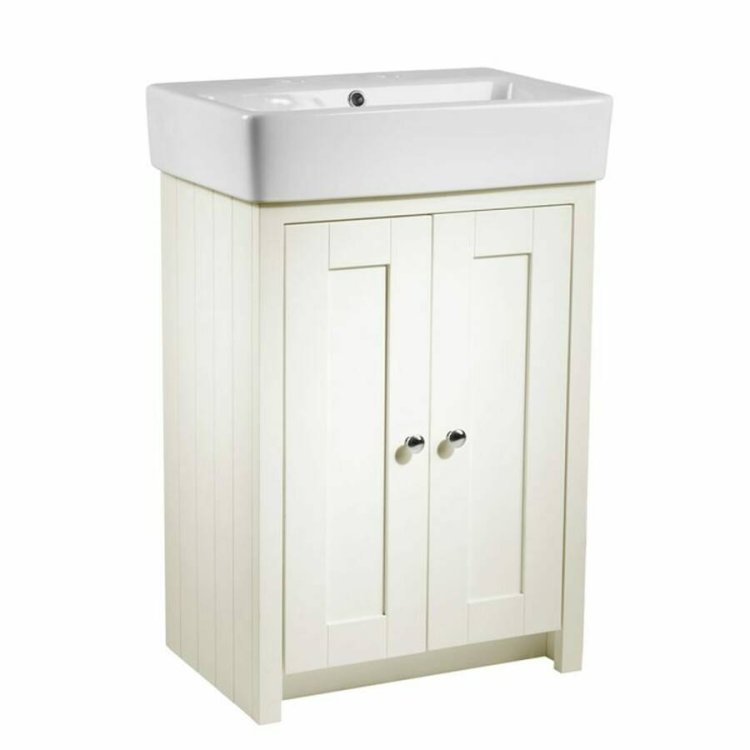 Tavistock Lansdown 575mm Linen White Freestanding Vanity Unit