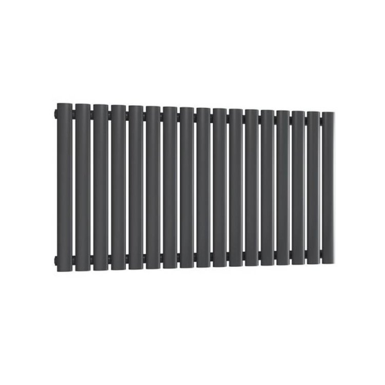Reina Neva Horizontal Anthracite Mild Steel Designer Single Radiator 550 x 1003mm