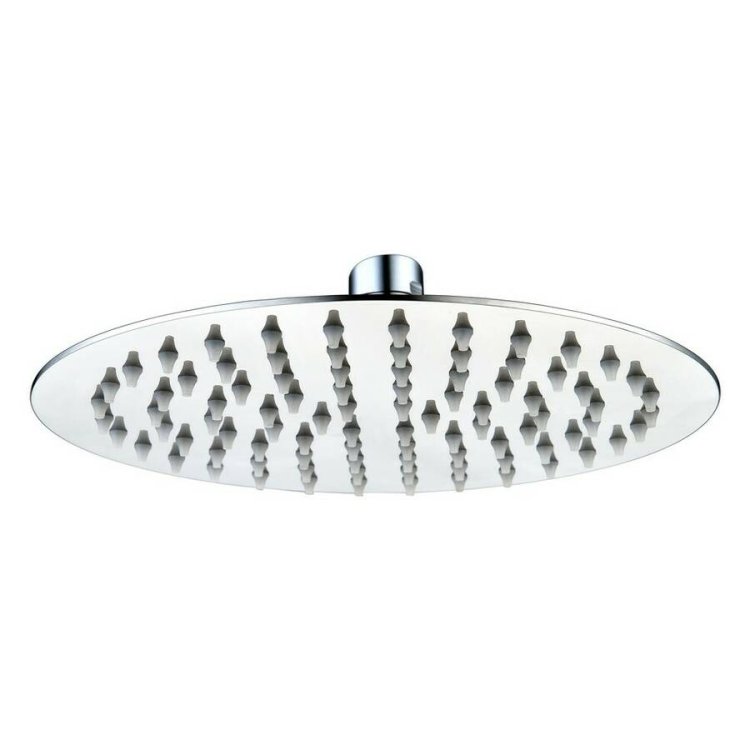 Ajax Chrome 250mm Round Stainless Steel Ultraslim Showerhead