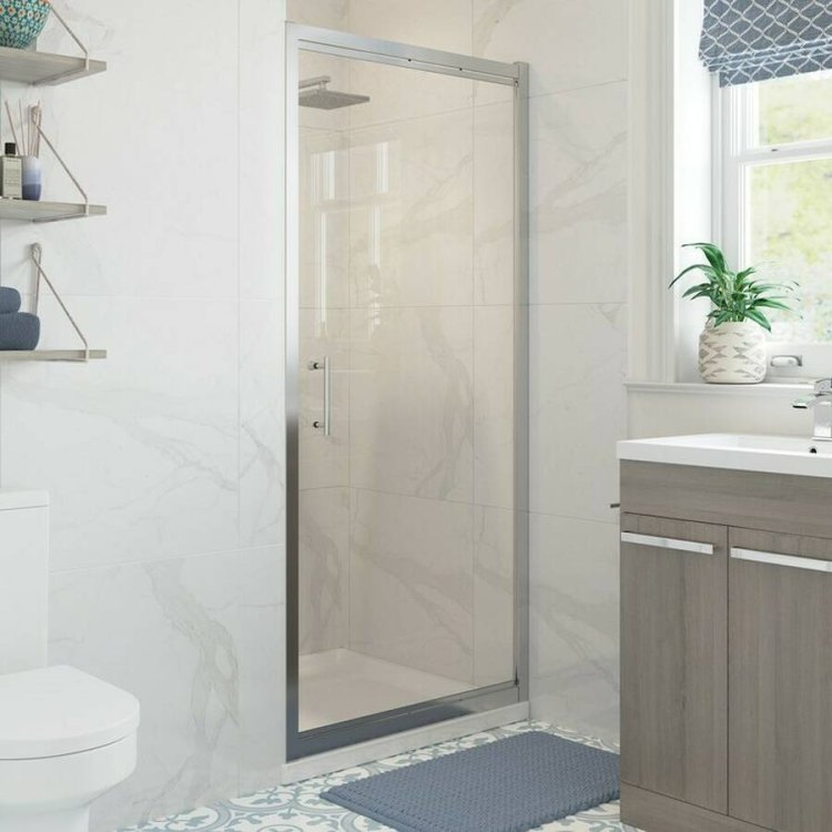 Ajax Keah 6mm Chrome 800mm Infold Shower Door