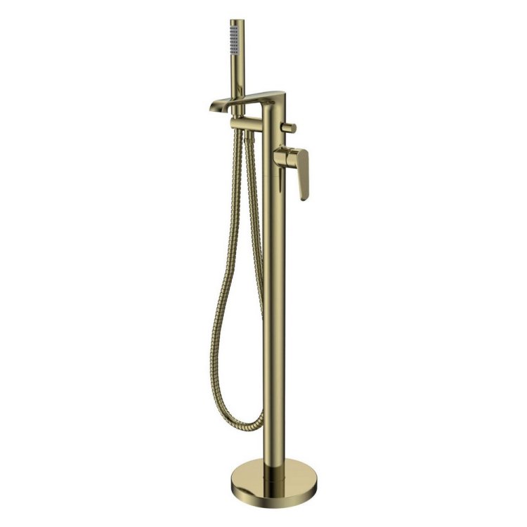 Scudo Montana Brushed Brass Freestanding Bath Shower Mixer MON-039