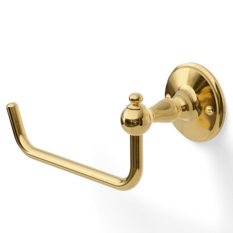 Miller Stockholm Polished Brass Open Toilet Roll Holder