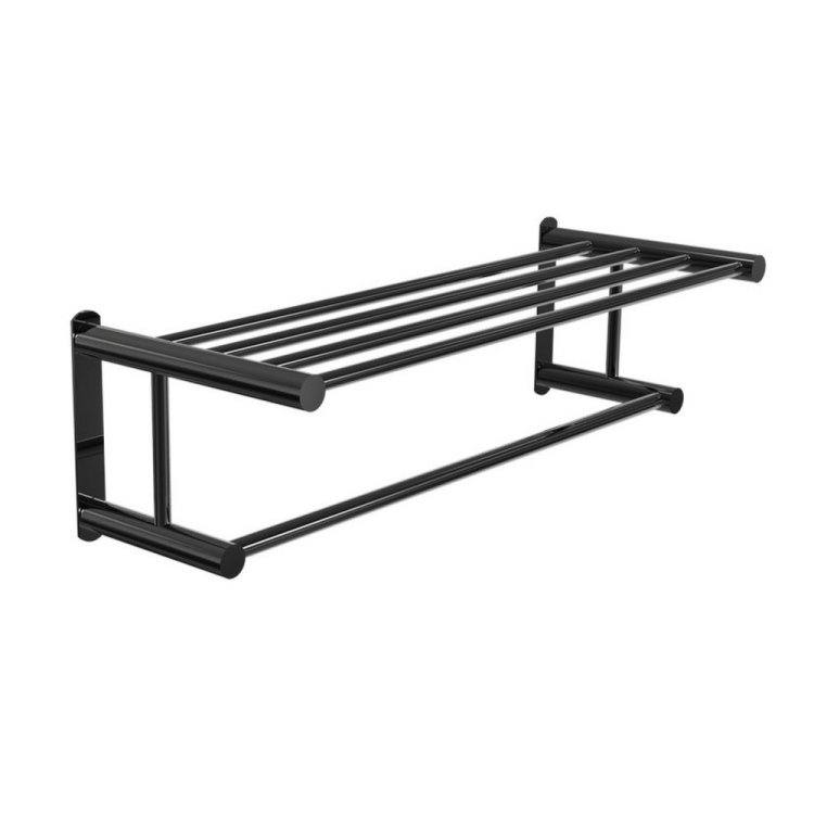 Miller Classic Matt Black Towel Rack