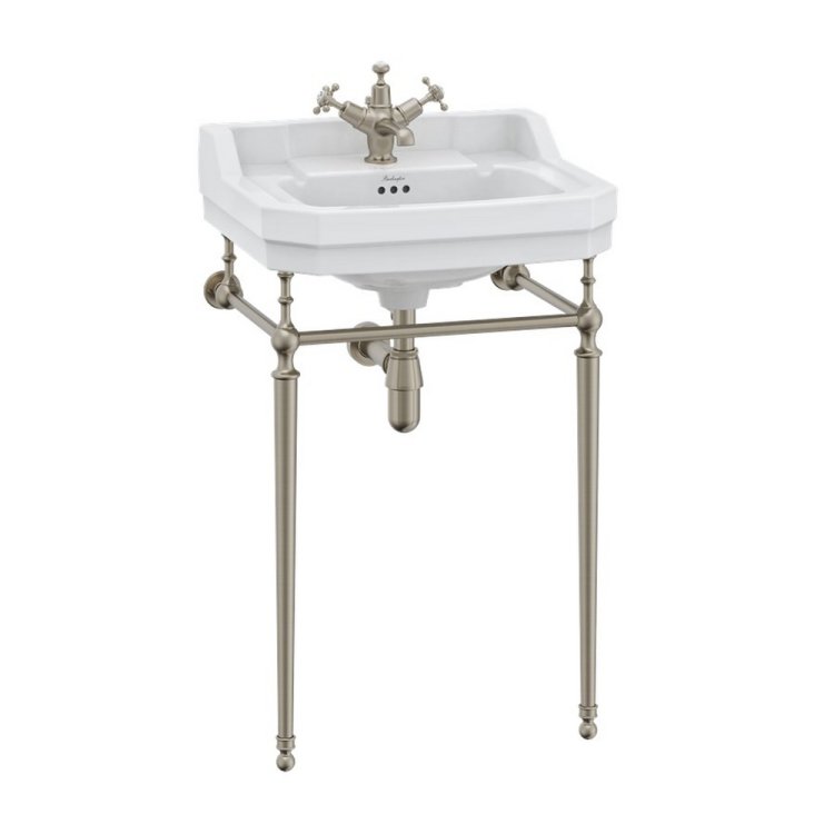 Burlington 560mm Brushed Nickel Basin Washstand