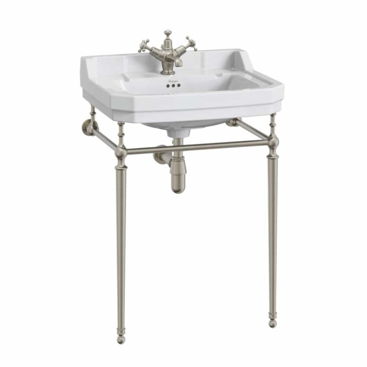 Burlington 610mm Brushed Nickel Basin Washstand Dimensions