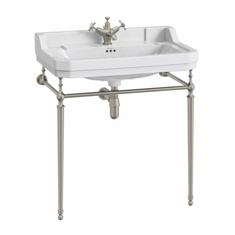 Burlington 800mm Brushed Nickel Basin Washstand Dimensions