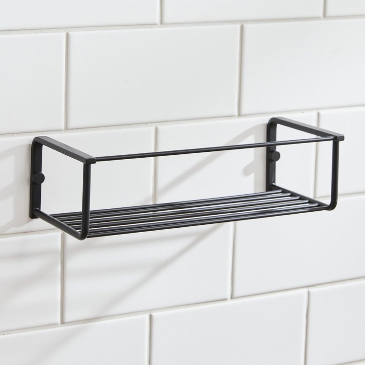 Miller Classic Matt Black Single Shower Basket