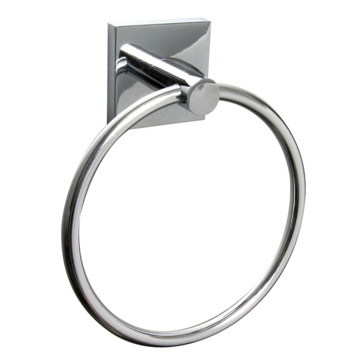 Miller Cube Chrome Towel Ring