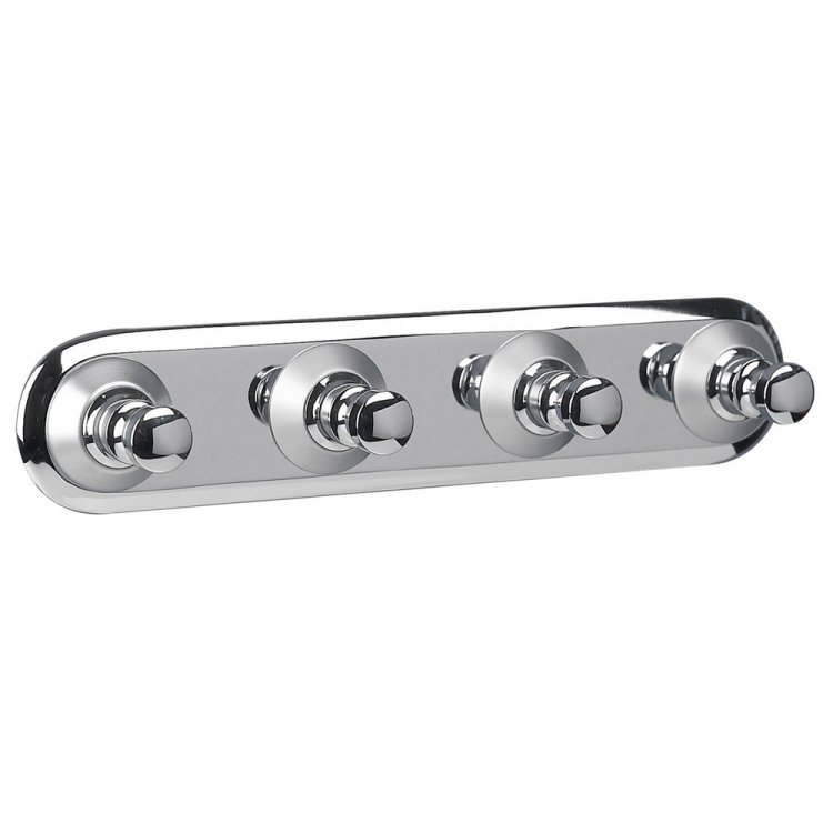 Miller Metro Chrome Four Hook Panel