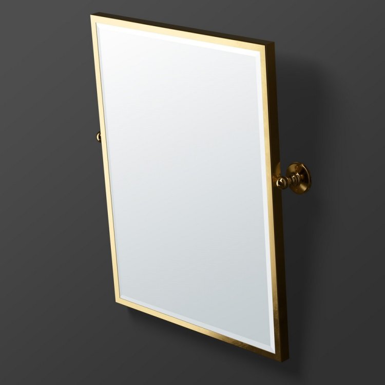 Miller Classic 610 x 540mm Brushed Brass Framed Swivel Mirror