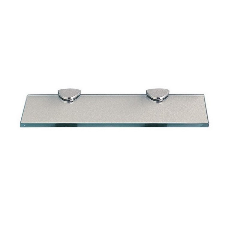 Miller Classic 450mm Glass Shelf with Chrome Brackets