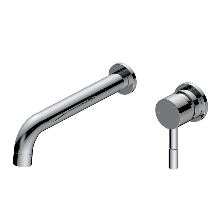 Ajax Ouse Chrome Extended Wall Mounted Basin Mixer