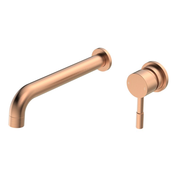 Ajax Ouse Brushed Bronze Extended Wall Mounted Basin Mixer