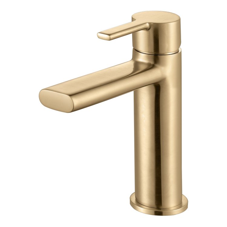 Ajax Freshney Brushed Brass Basin Mixer and Waste