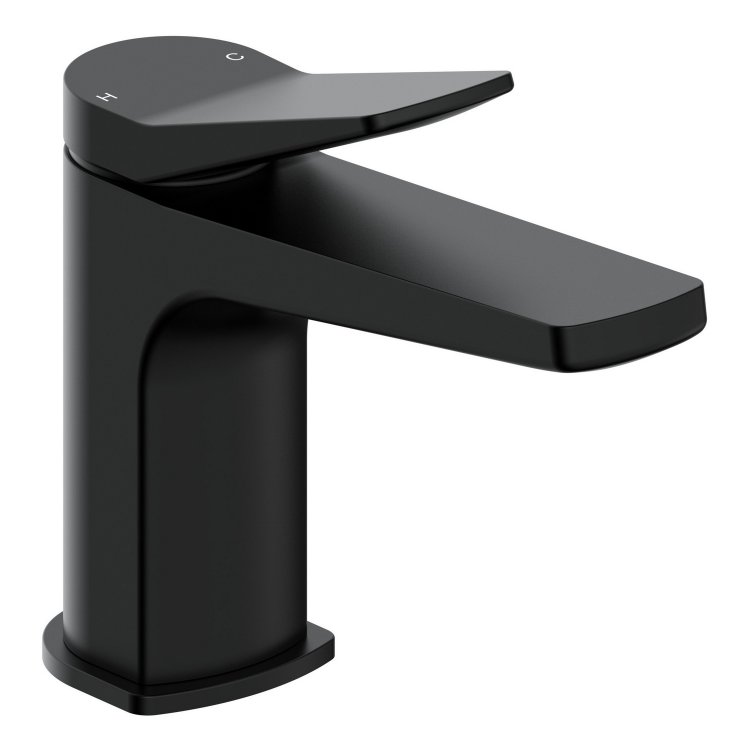 Ajax Wispington Matt Black Basin Mixer and Waste
