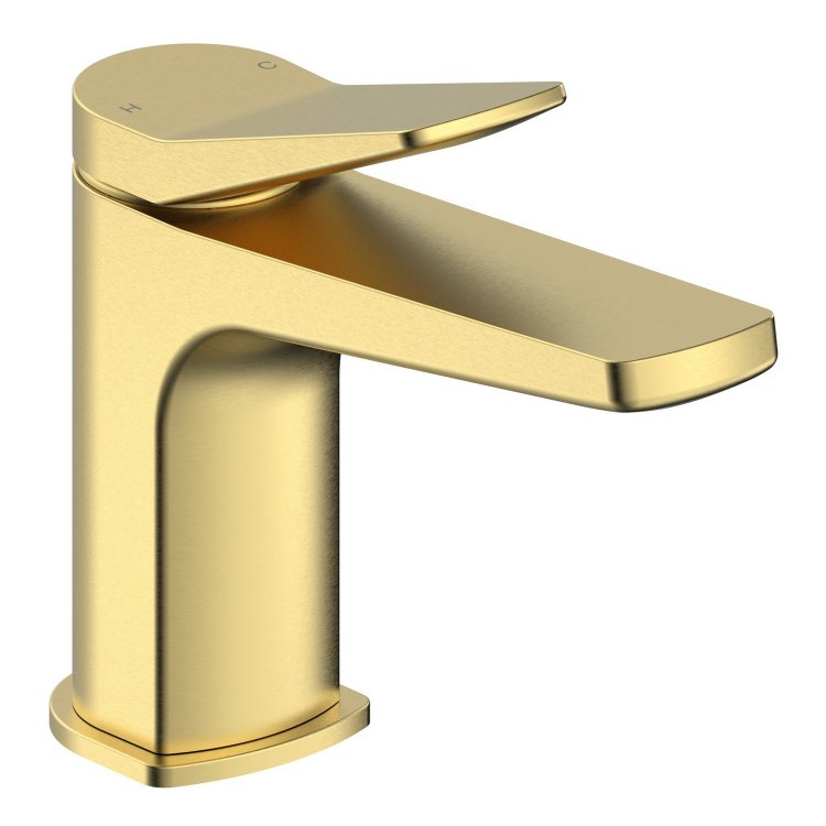 Ajax Wispington Brushed Brass Basin Mixer and Waste