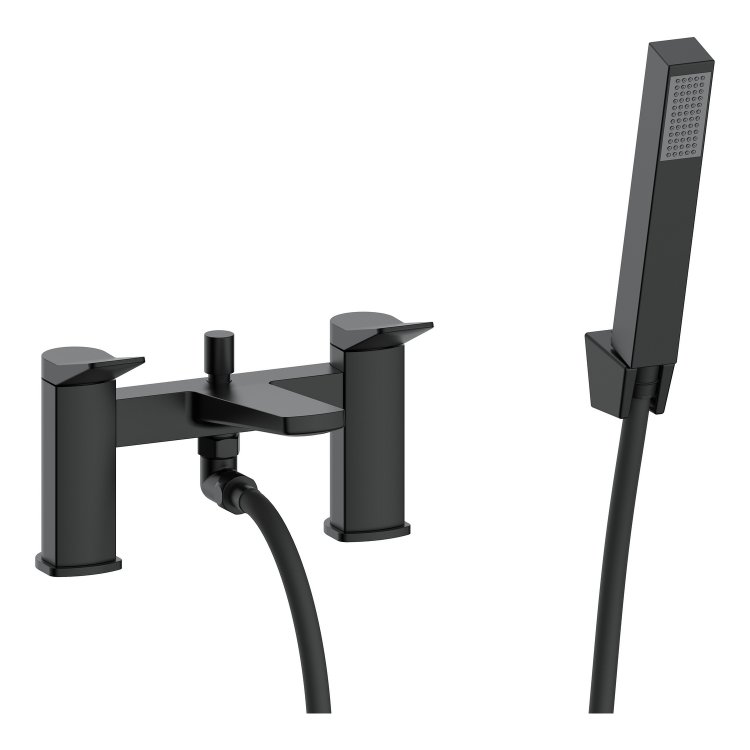 Ajax Wispington Matt Black Bath Shower Mixer