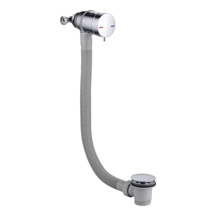 Ajax Chrome Overflow Bath Filler and Waste