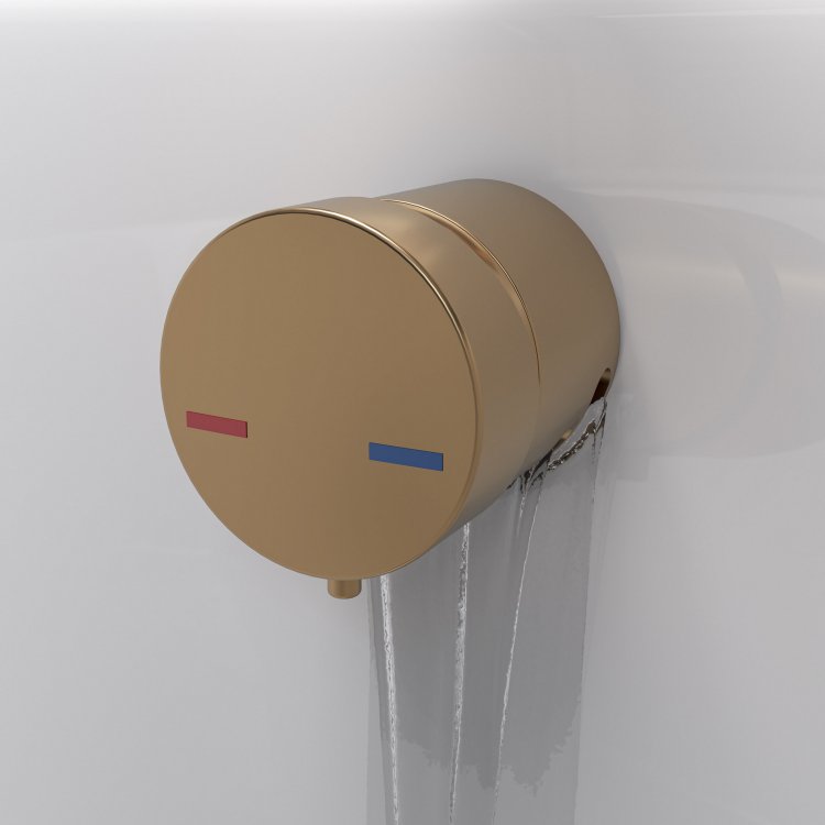 Ajax Matt Brushed Bronze Overflow Bath Filler and Waste