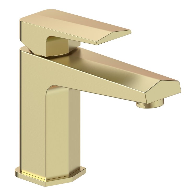 Ajax Welland Brushed Brass Basin Mixer and Waste