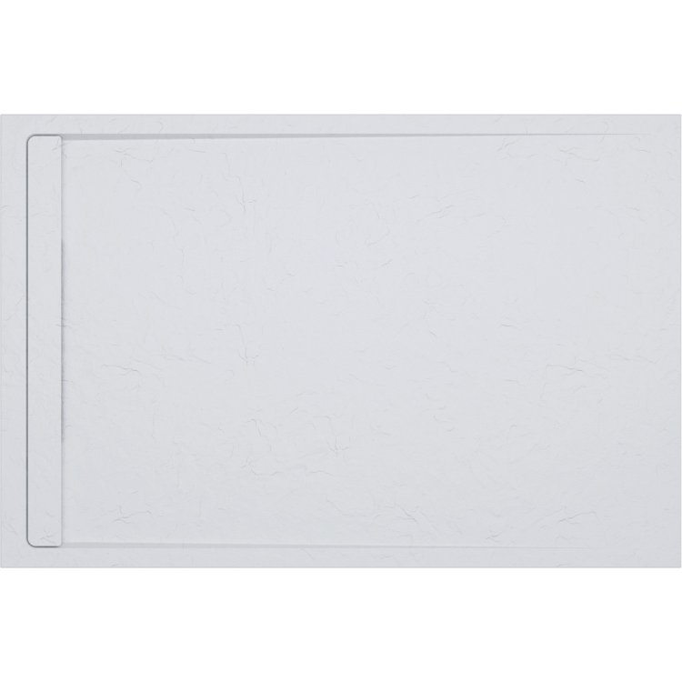 Ajax Linear White Slate 1000 x 800mm Rectangular Shower Tray