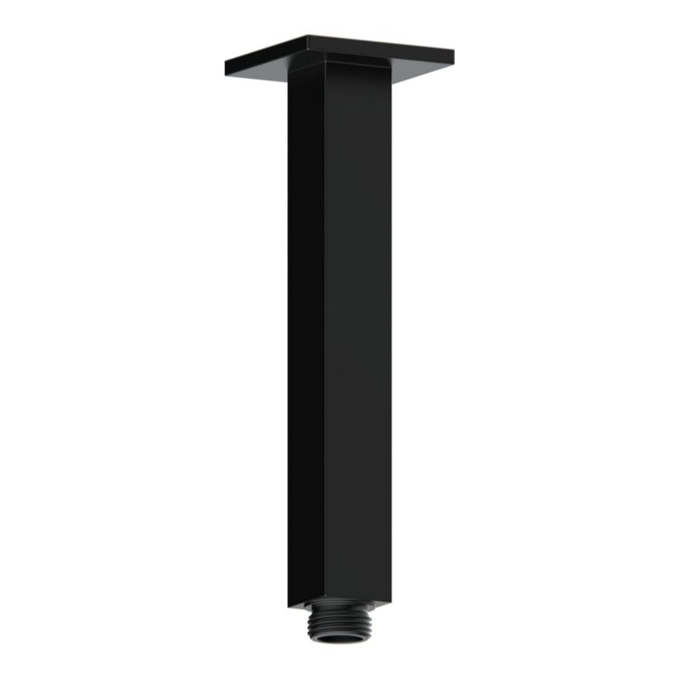 Ajax Hedon Matt Black 180mm Square Ceiling Arm