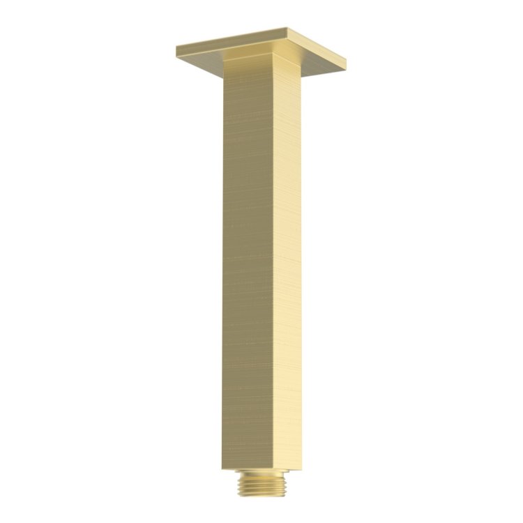 Ajax Hedon Brushed Brass 180mm Square Ceiling Arm