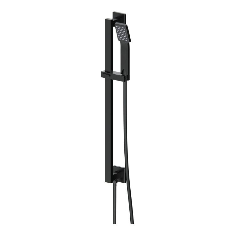 Ajax Hedon Matt Black Square Slider Rail Kit with Integrated Elbow