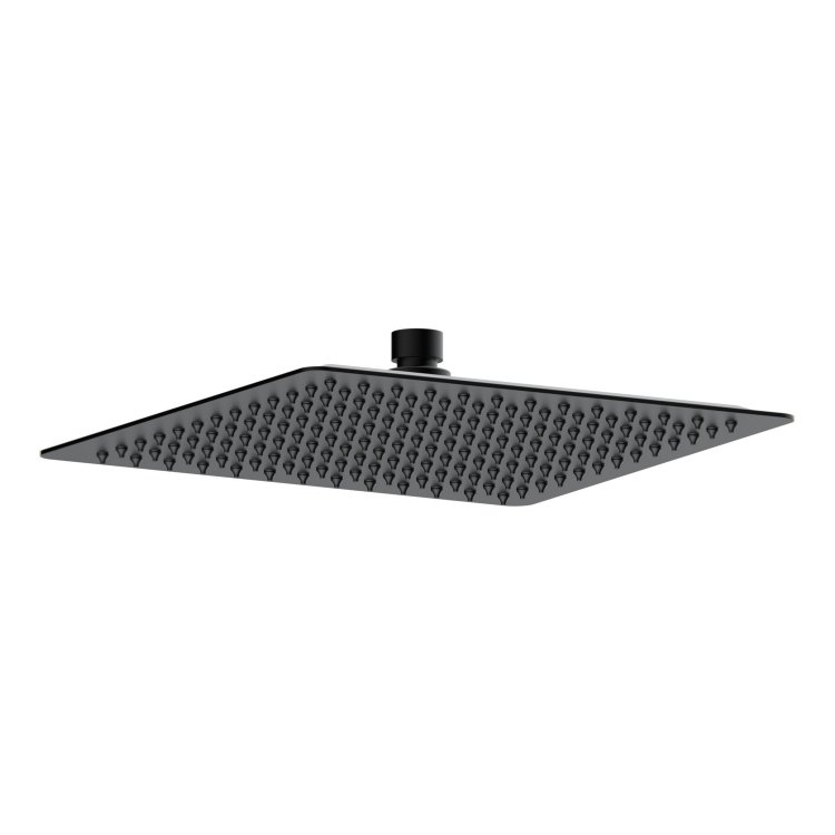 Ajax Hedon Matt Black 250mm Square Ultraslim Showerhead