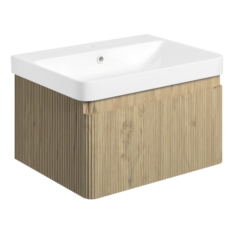 Ajax Torrington 605mm Textured Oak Wall Hung Vanity Unit
