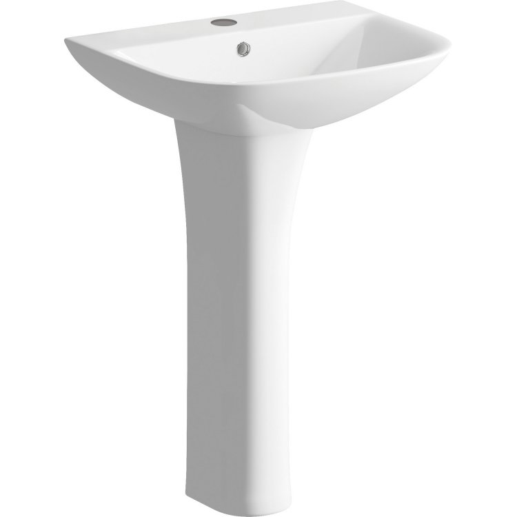 Ajax Binbrook 560mm 1TH Basin and Full Pedestal
