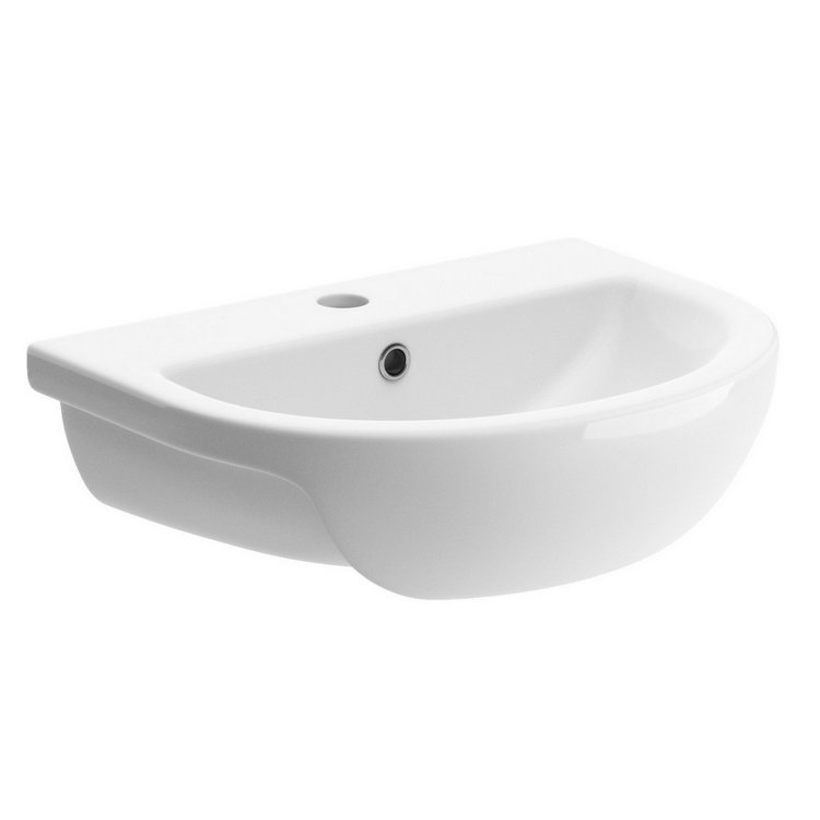 Ajax Waltham 500mm 1TH Semi Recessed Basin