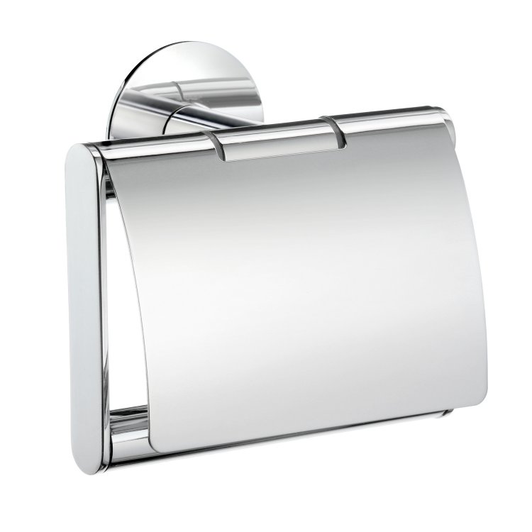 Smedbo Dot Chrome Toiler Roll Holder with Lid