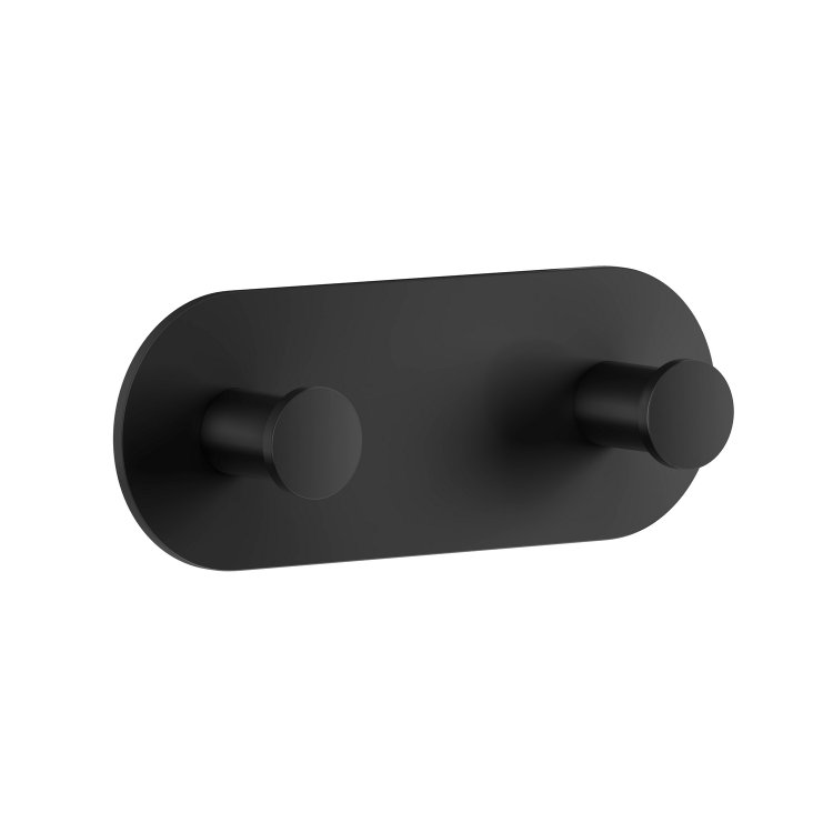 Smedbo Dot Matt Black Double Hook