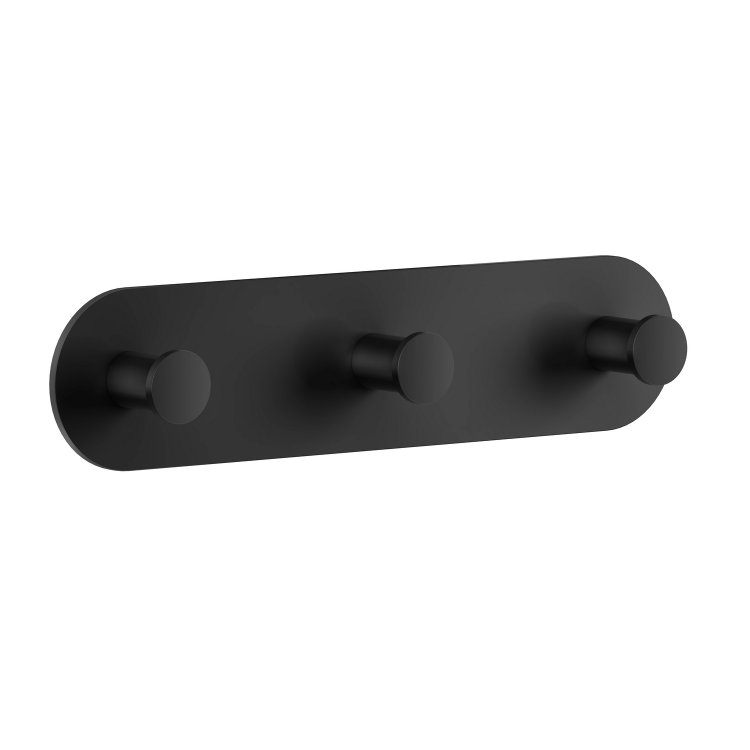 Smedbo Dot Matt Black Triple Hook