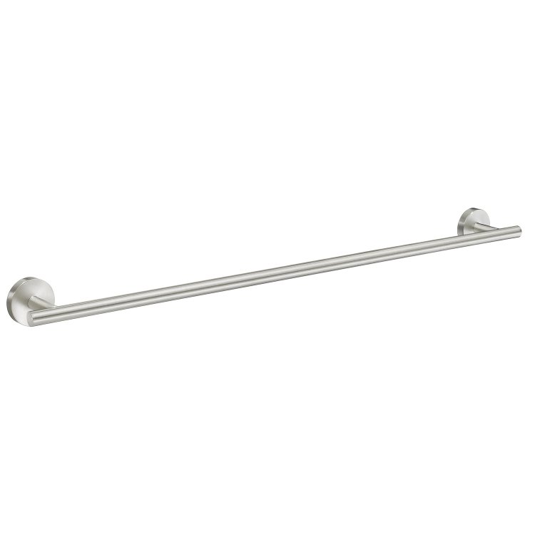 Smedbo Home Brushed Nickel Single Towel Rail