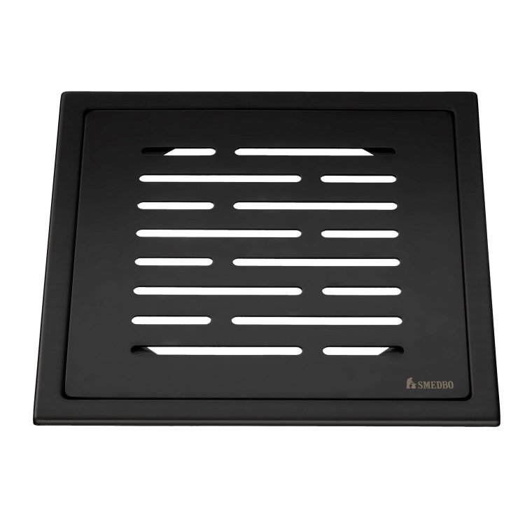 Smedbo Outline Black Floor Grating Lines Pattern