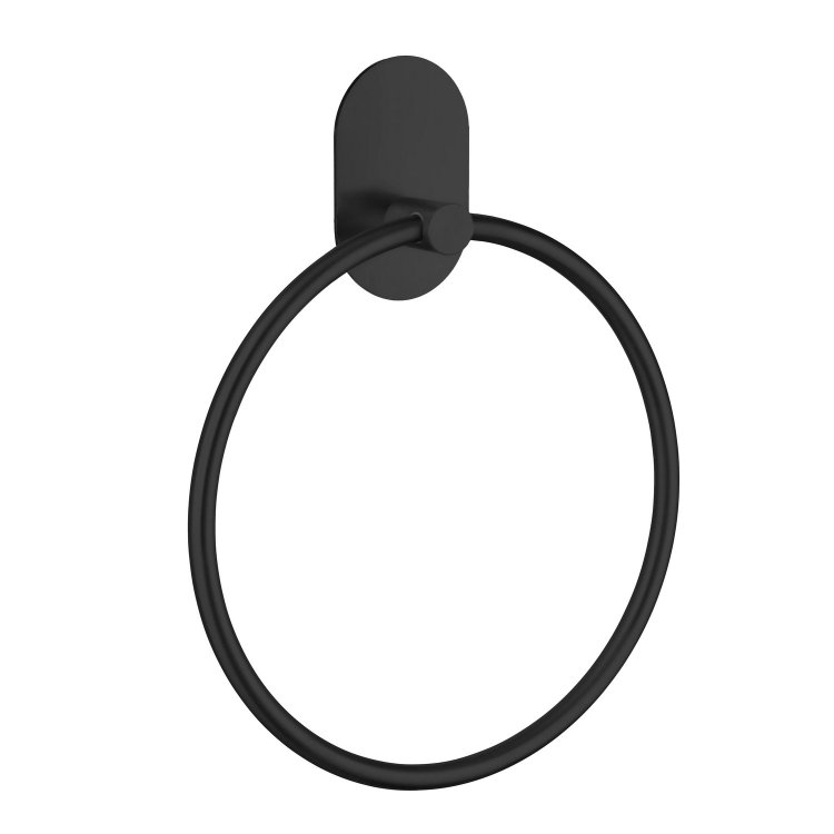Smedbo Beslagsboden Black Self Adhesive Towel Ring