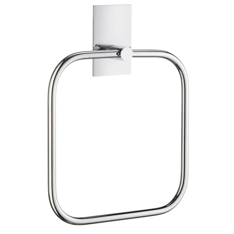Smedbo Beslagsboden Chrome Self Adhesive Square Towel Ring