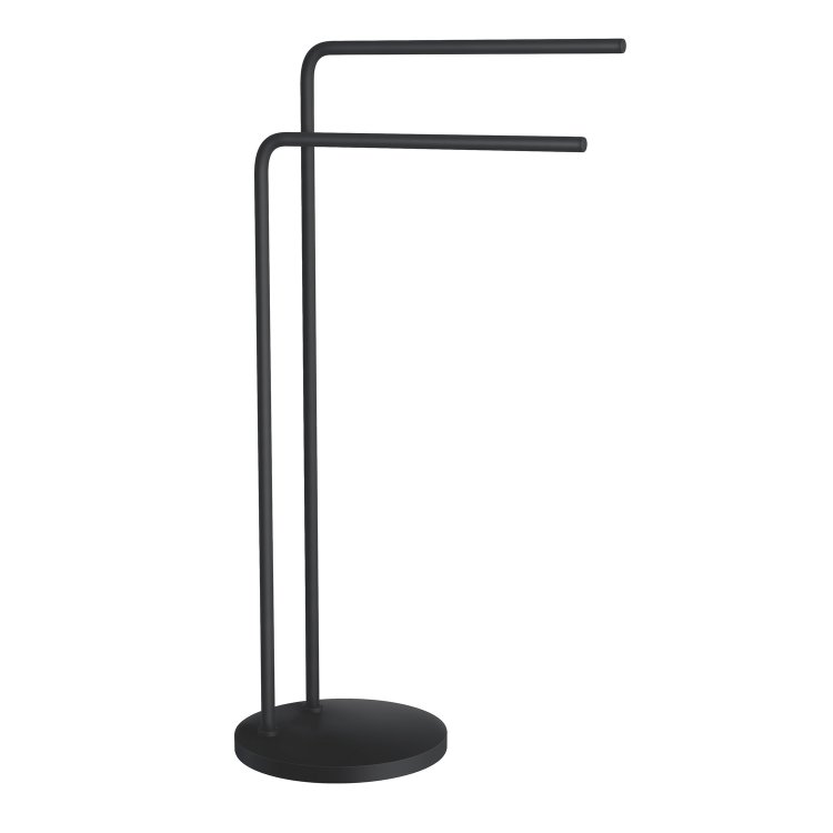 Smedbo Beslagsboden Black Freestanding Double Towel Rail