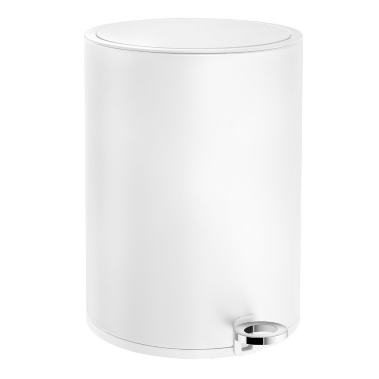Smedbo Outline Lite Matt White 6L Soft Close Pedal Bin