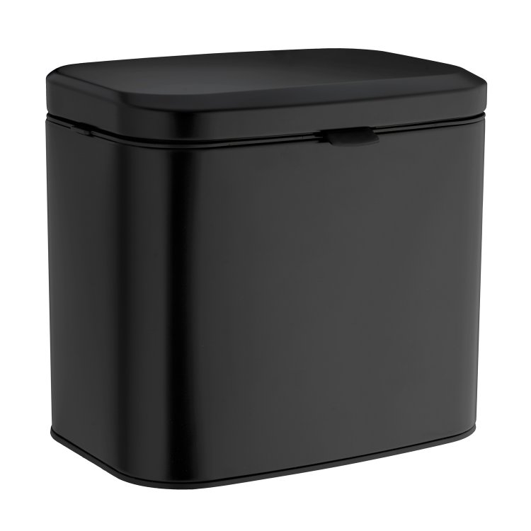 Smedbo Outline Lite Matt Black Wall Mounted 3L Soft Close Bin