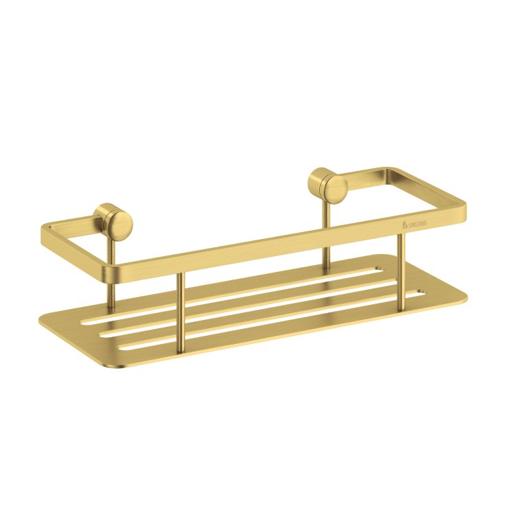 Smedbo Sideline Brushed Brass 250 x 103mm Soap Basket