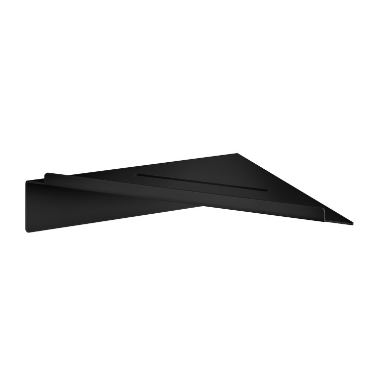 Smedbo Sideline Black Self Adhesive Corner Shower Shelf