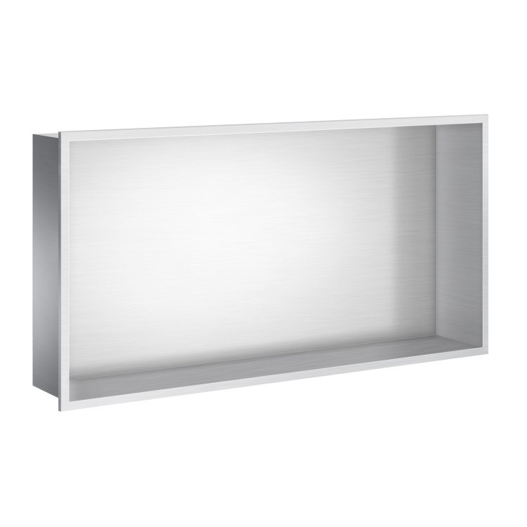 Smedbo Sideline Brushed Steel 600 x 300mm Bathroom Wall Niche