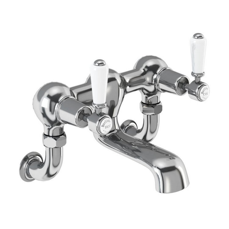 Burlington Kensington Chrome Wall Mounted Bath Filler Standard Base