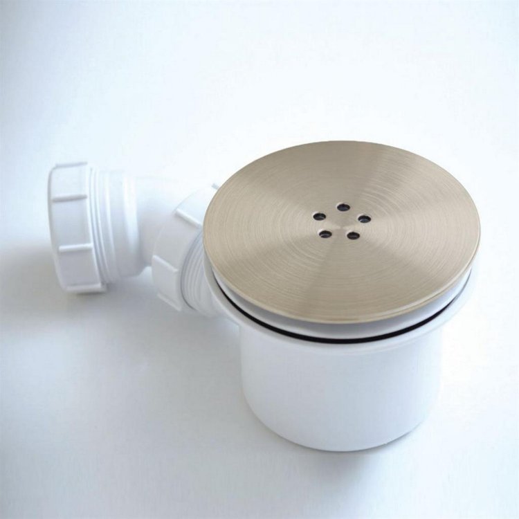  Volente 90mm Fast Flow Shower Waste in Brushed Brass