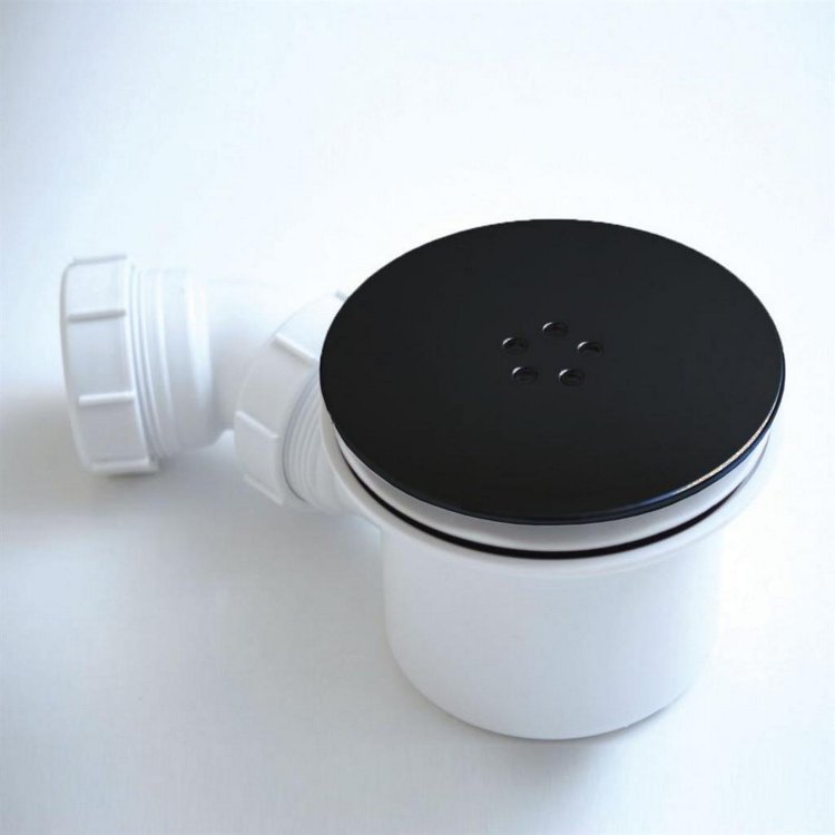 Volente 90mm Fast Flow Shower Waste in Matt Black