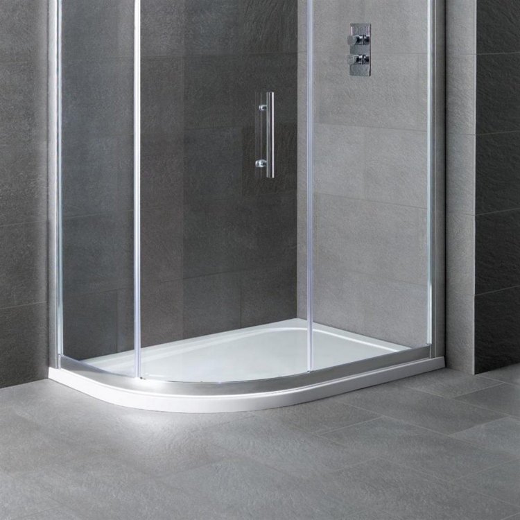 Volente 900 x 800mm Offset Quadrant Shower Tray Left Hand