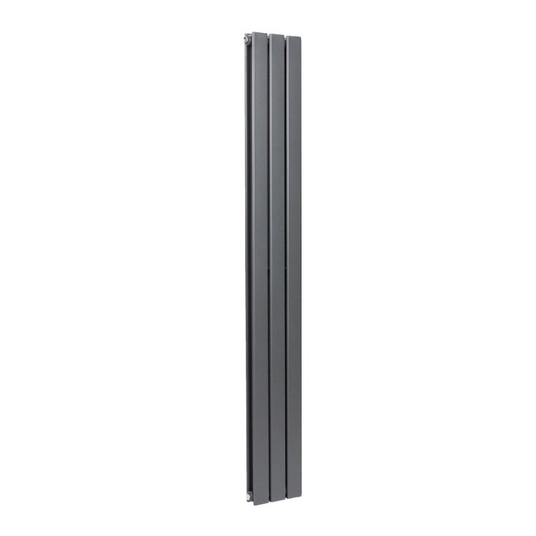 Scudo Bravo Anthracite 1800 x 204mm Vertical Double Designer Radiator